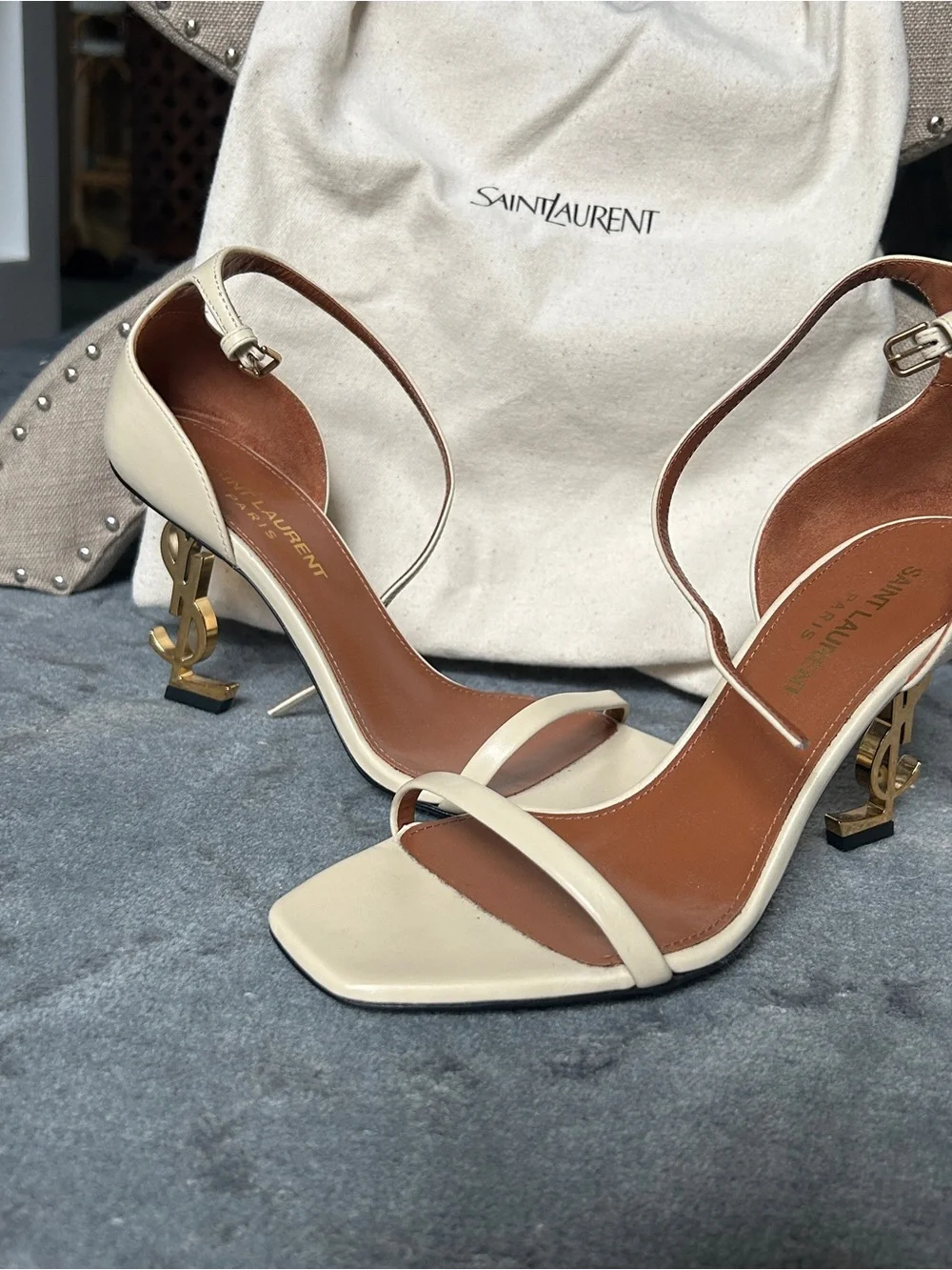 Saint Laurent YSL Opyum Logo Heels - Picture 10 of 12